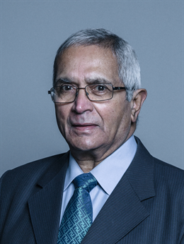3:4 portrait of Lord Dholakia