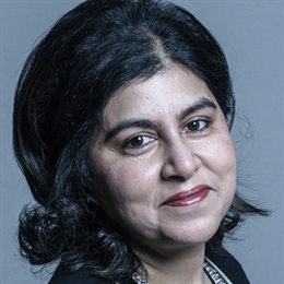 1:1 portrait of Baroness Warsi
