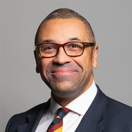 1:1 portrait of James Cleverly
