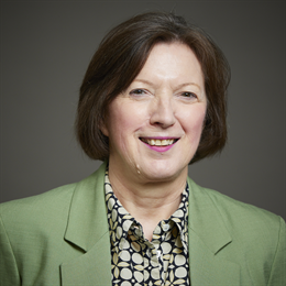 1:1 portrait of Baroness O'Grady of Upper Holloway